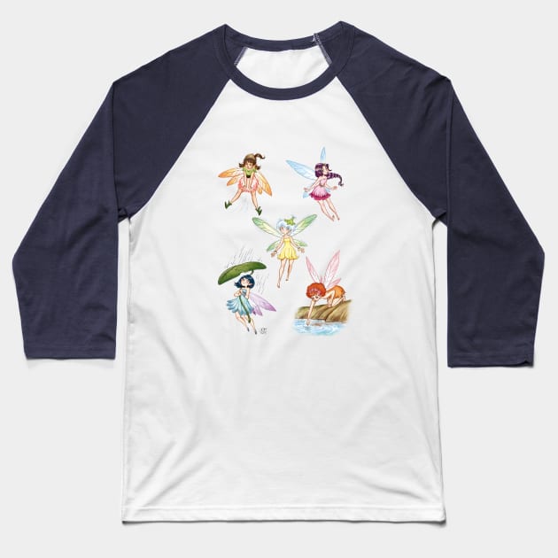 fairies Baseball T-Shirt by Roby-boh